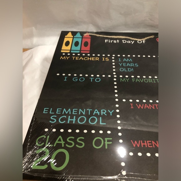 2pack ‘My First Day of‎ School’ personalized Chalkboard for back to school stand - Picture 3 of 10